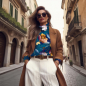 Preview: Wochenend-Aktion: Vintage Flowers First Love Kollektion - Eigenproduktion von Graustufen-Stoffe
